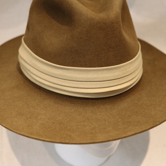 Banana Republic Vintage Safari Wool Fur Felt Fedora Rare Collectible Hat - Picture 6 of 16
